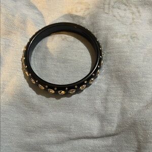Elegant Black and Silver Bangle